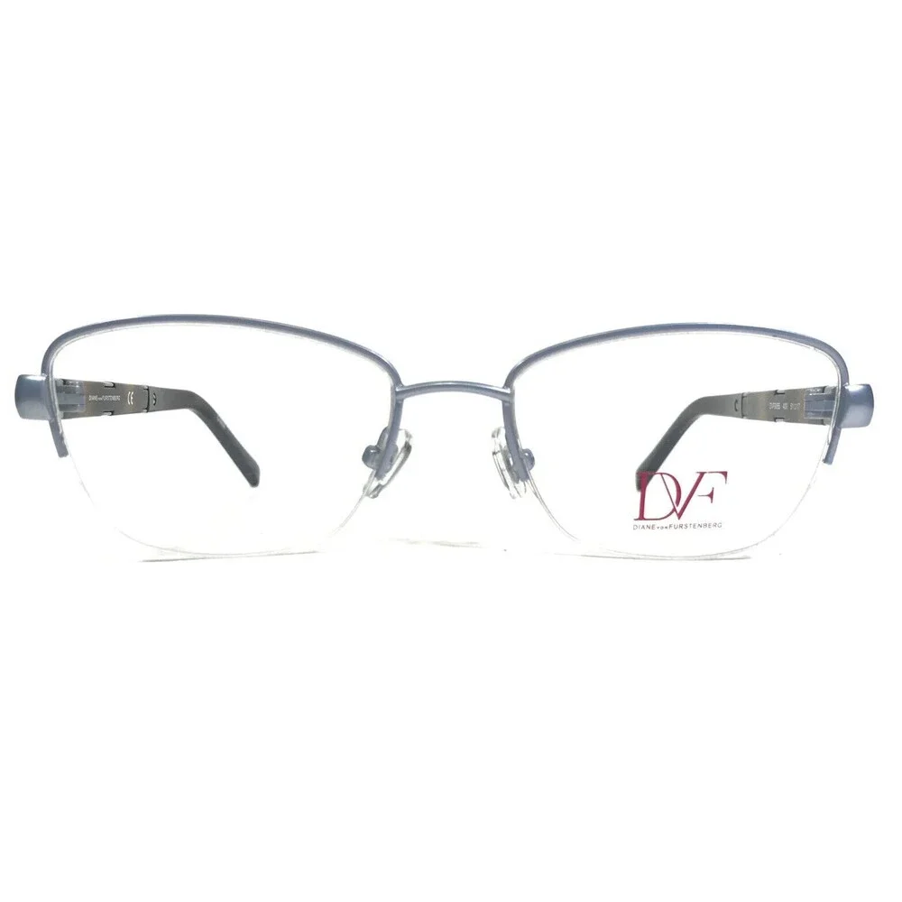 Diane von Furstenberg Eyeglasses Frames DVF8055 400 Brown Blue Cat Eye 51-17-135